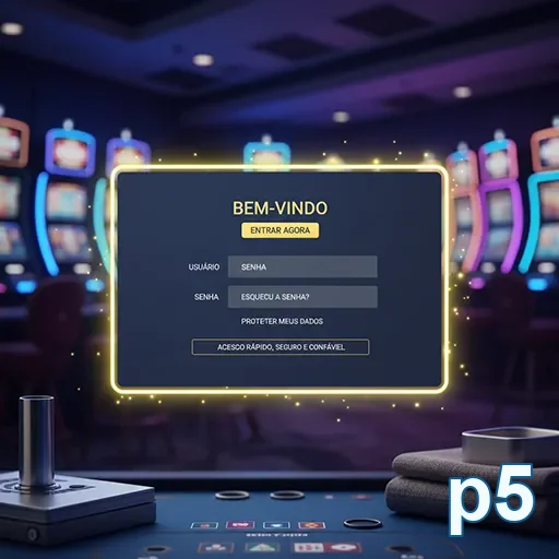Tela de login do p5 com entrada protegida no celular